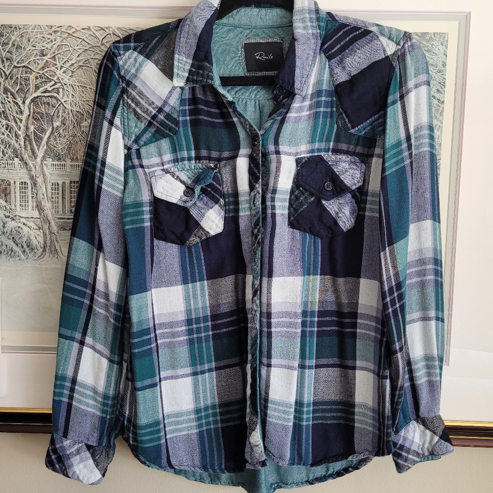 Rails Button Down Plaid Shirt